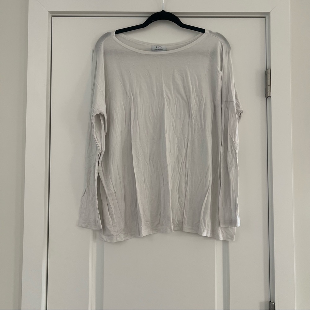 Women's White Long Sleeve Top